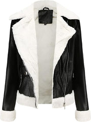 Women’s Winter Leather Bomber Jacket