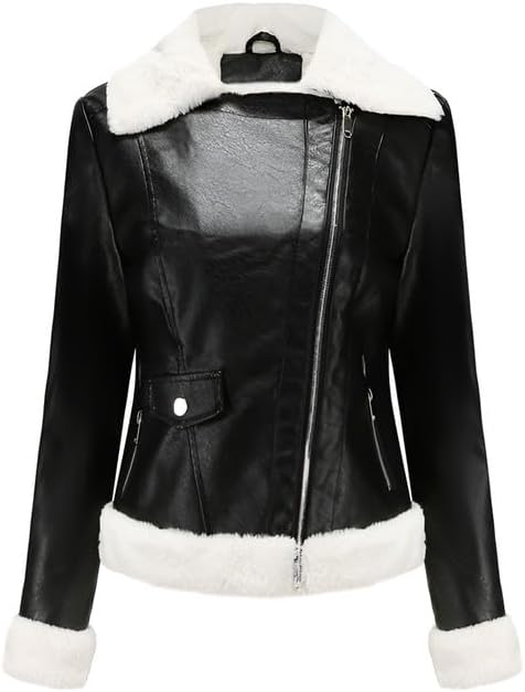 Women’s Winter Leather Bomber Jacket