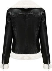 Women’s Winter Leather Bomber Jacket