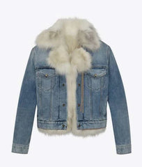 Women's Lisa Barlow Fur Denim Jacket
