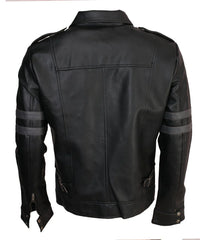 Leon Kennedy Resident Evill 5  Real Leather Black Jacket