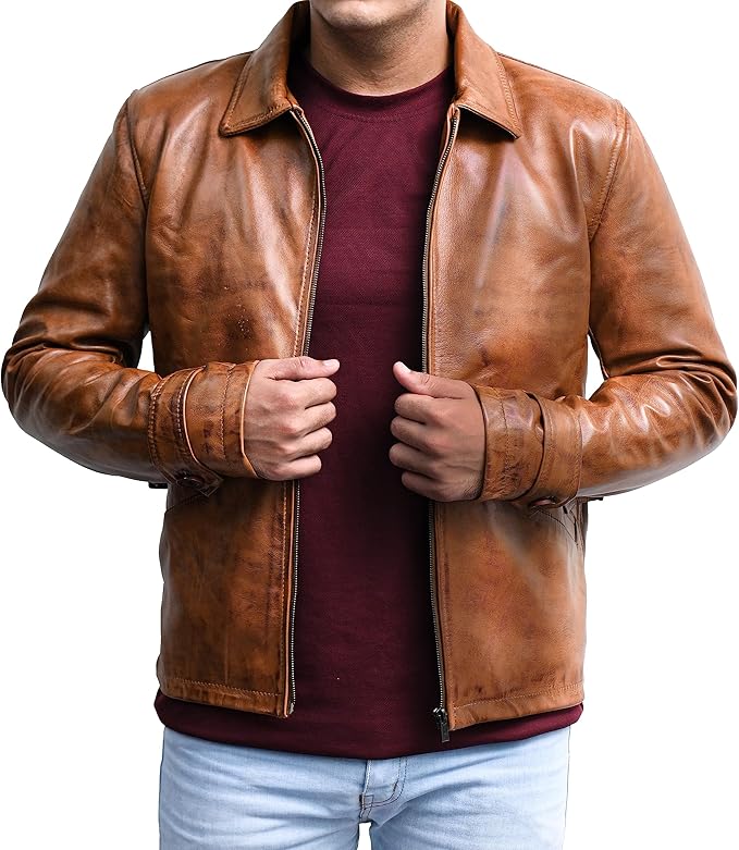 Men's Brown Leather Jacket