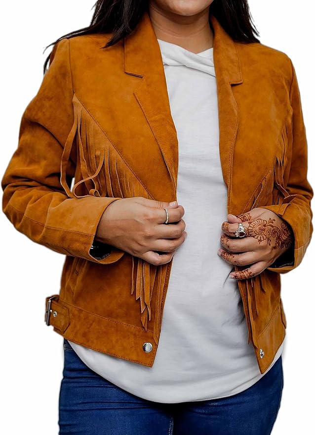 Women’s Western Suede Fringe Coat