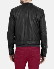 Men's Café Racer Distressed Leather Jacket