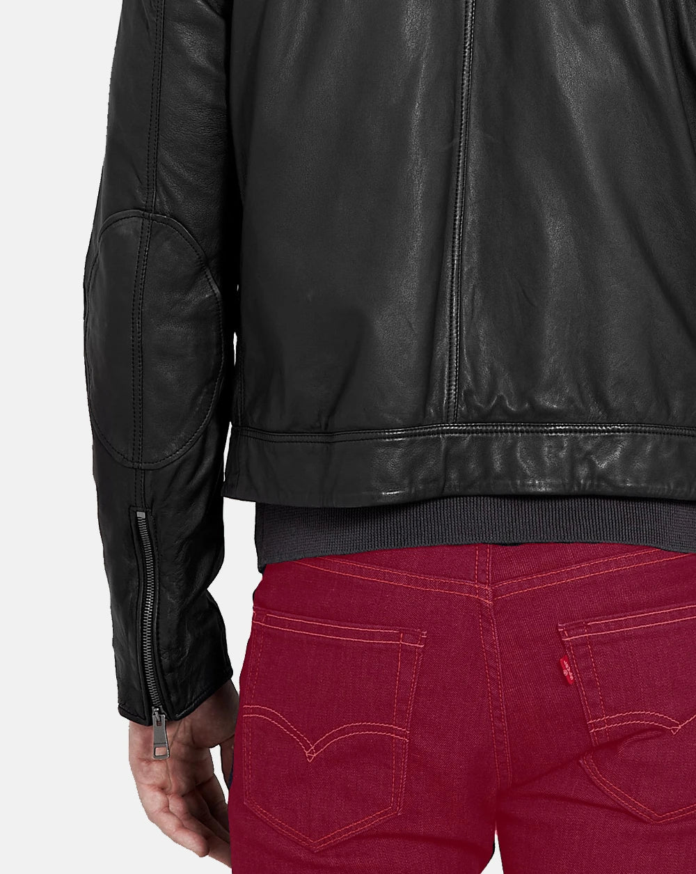 Men's Café Racer Distressed Leather Jacket