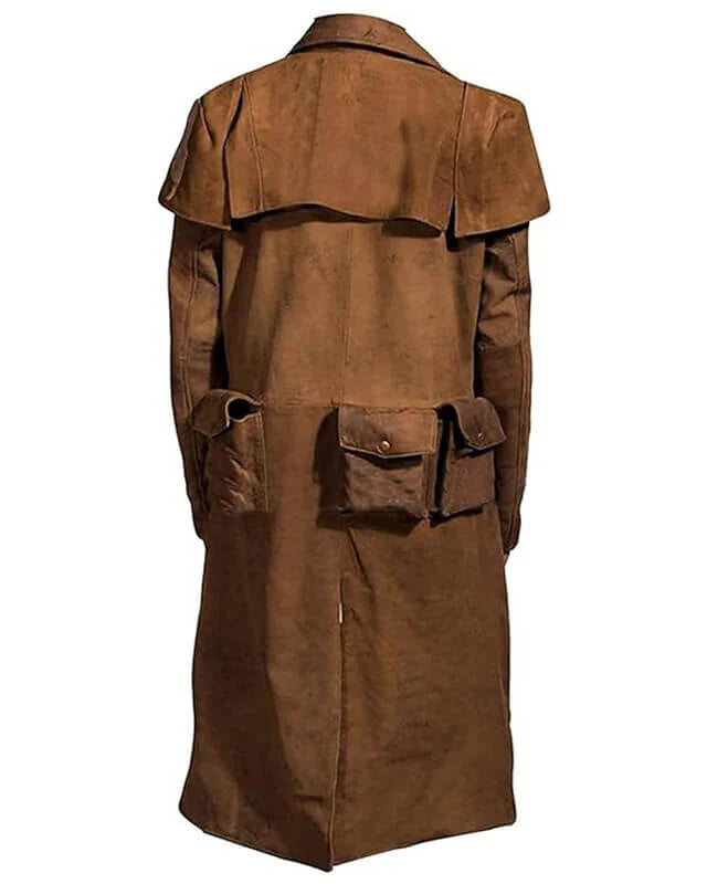 A7 Fallout NCR Veteran Ranger Duster Real Leather Coat
