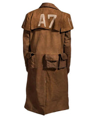 A7 Fallout NCR Veteran Ranger Duster Real Leather Coat