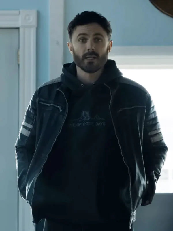 Men's Casey Affleck The Instigators 2024 Leather Jacket