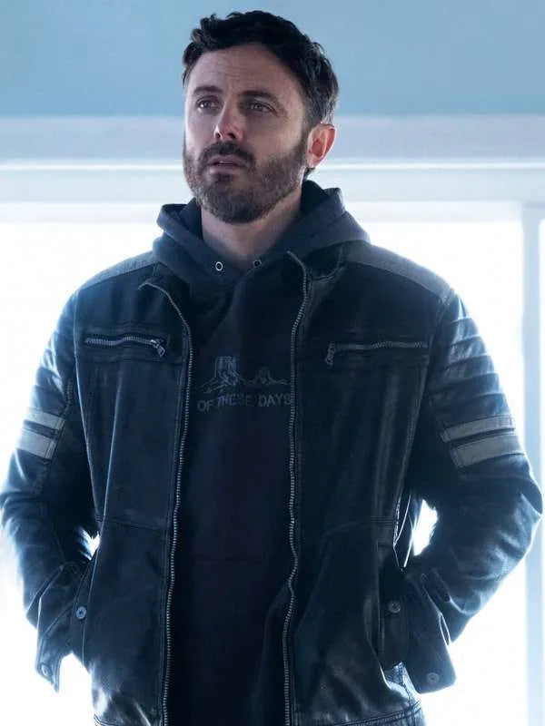 Men's Casey Affleck The Instigators 2024 Leather Jacket