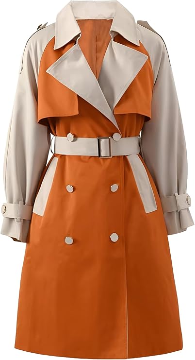 orange trench coat