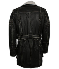 Men's Maxson Black Genuine Leather Battle Coat