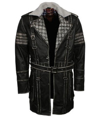 Men's Maxson Black Genuine Leather Battle Coat