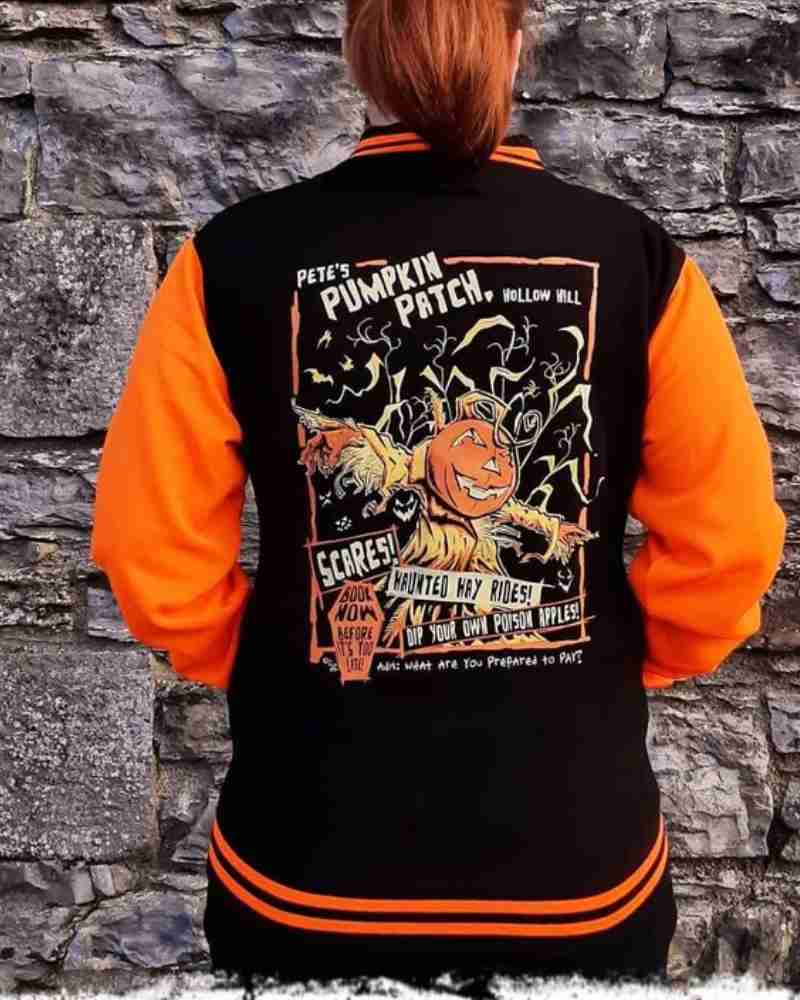 Pumpkin Patch Halloween Varsity Jacket