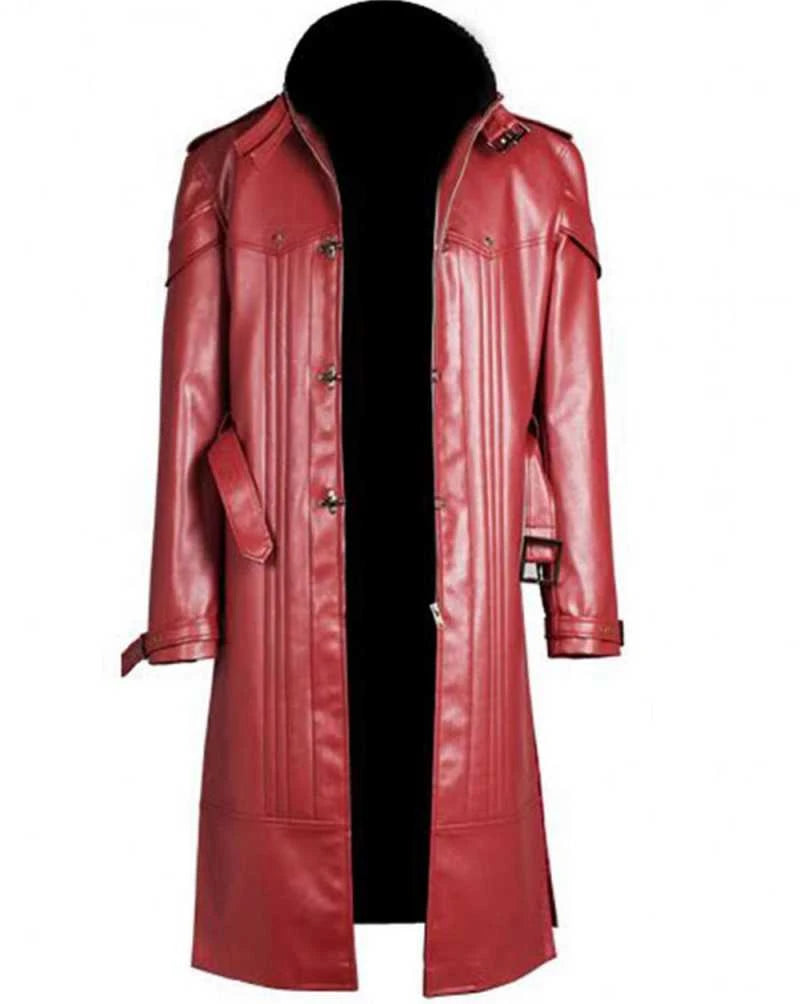 King of Fighters Cosplay Red Leather Coat