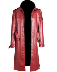 King of Fighters Cosplay Red Leather Coat