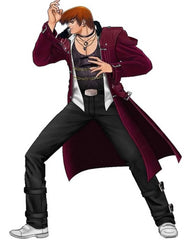 King of Fighters Cosplay Red Leather Coat