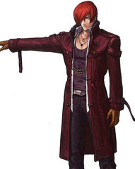 King of Fighters Cosplay Red Leather Coat