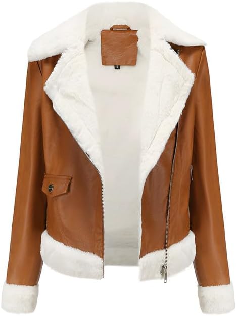 Women’s Winter Leather Bomber Jacket