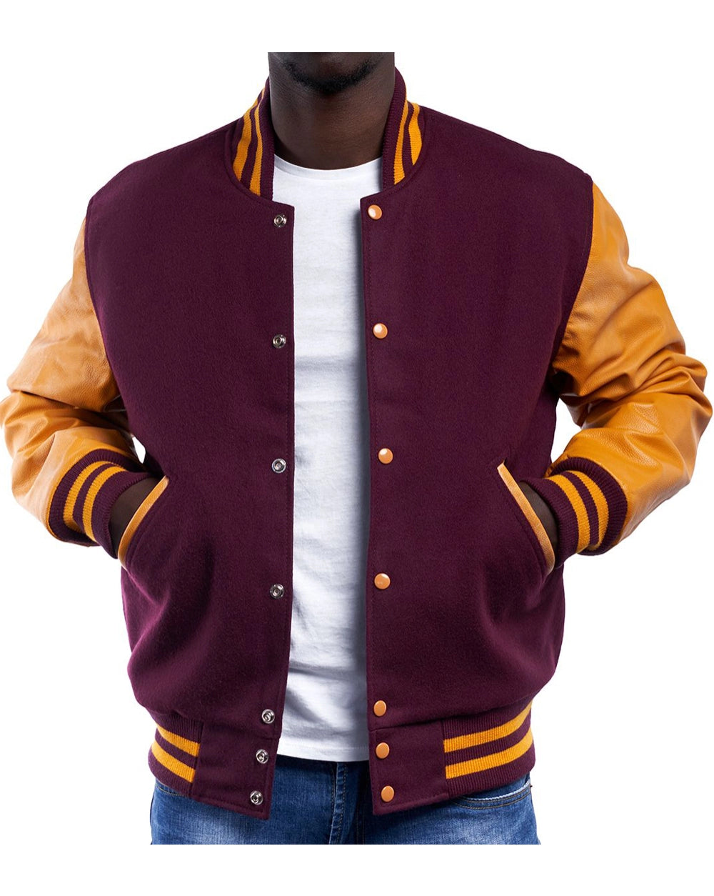 Men’s Letterman Maroon Varsity jacket