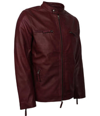 Maroon Leather Jacket