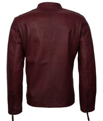 Maroon Leather Jacket