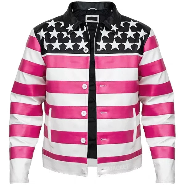 Men's Lil Uzi Vert Pink Tape Jacket