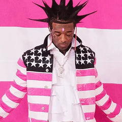 Men's Lil Uzi Vert Pink Tape Jacket