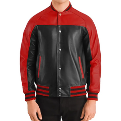 Terry Red and Black Varsity Jacket