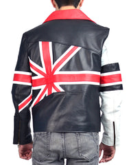 Union Jack British Flag Real Leather Jacket