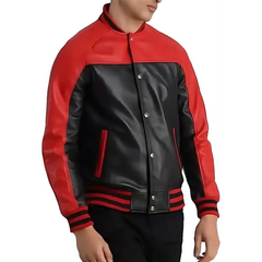 Terry Red and Black Varsity Jacket