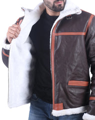 Resident Evil 4 Shearling B3 Brown Leon Kennedy Jacket