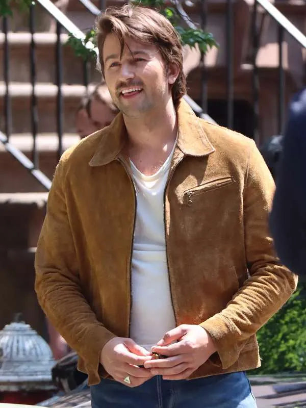 Men's Brandon Sklenar It Ends with Us Suede Leather Jacket