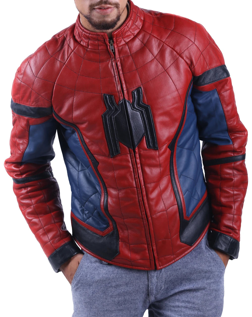 Tom Holland Spiderman Homecoming Leather Jacket