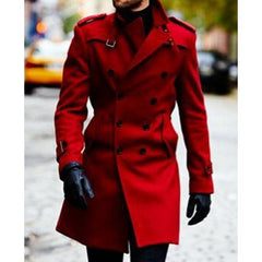 Mens Double Breasted Wool Coat