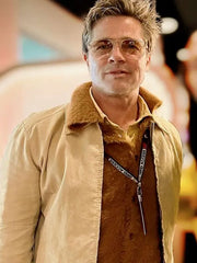 Men's Brad Pitt F1 Movie Premiere Yellow Cotton Jacket