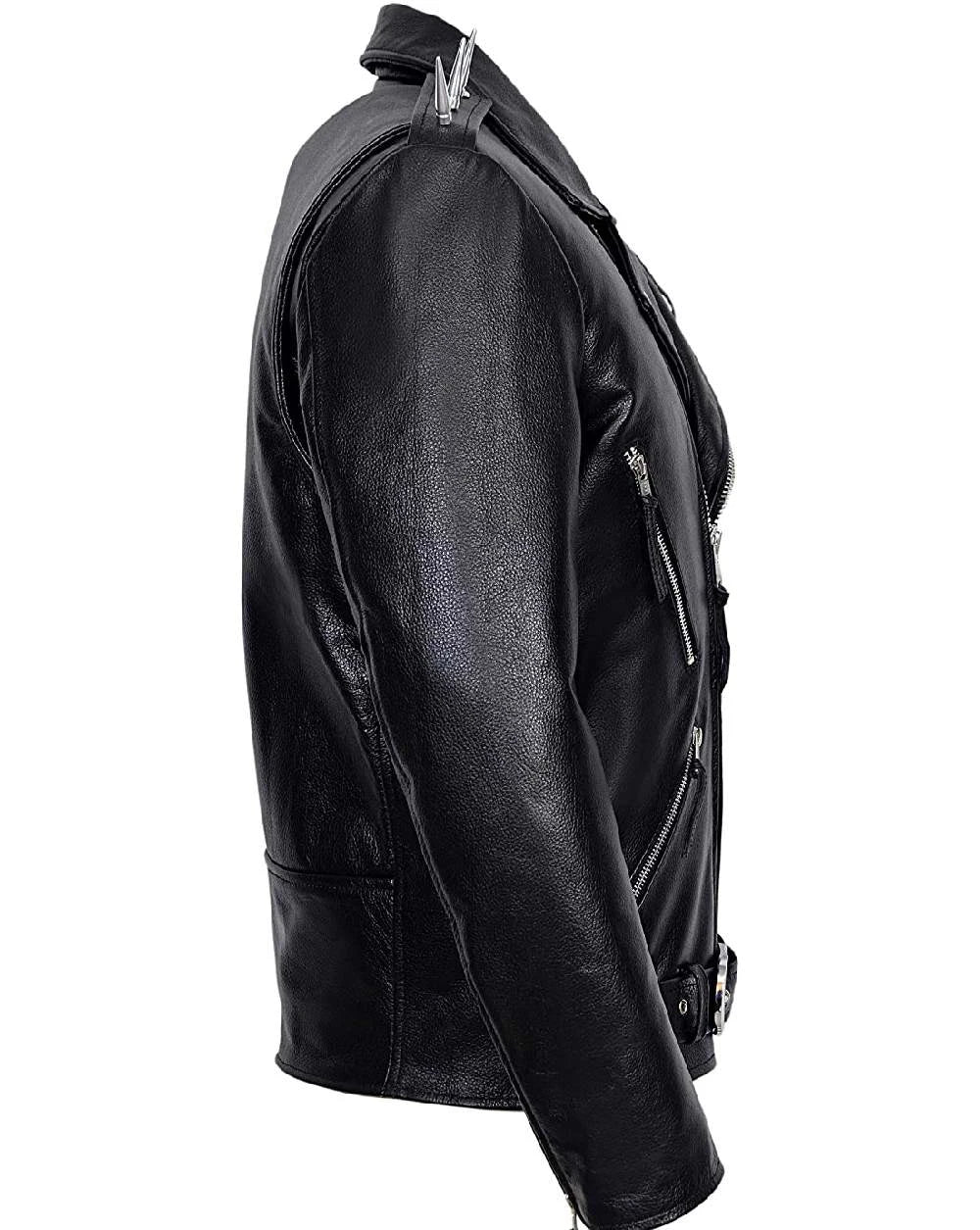 Men's Black Leather Motorcycle Ghost Rider Jacket