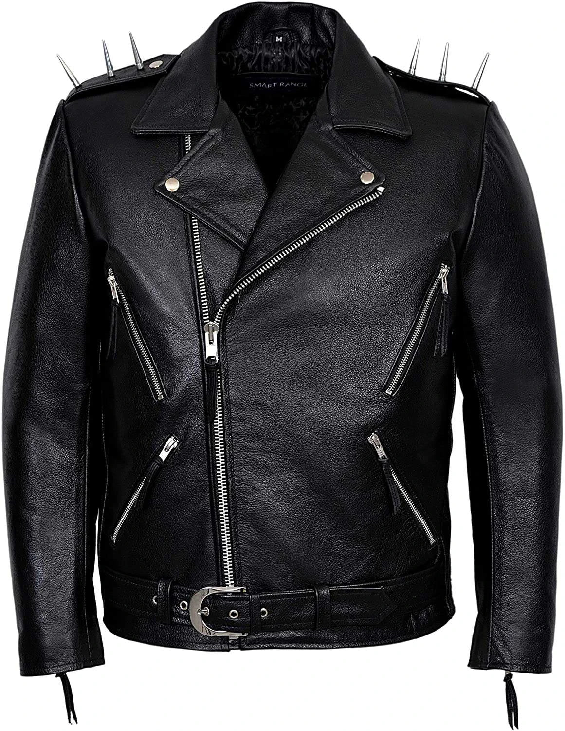 Men's Black Leather Motorcycle Ghost Rider Jacket