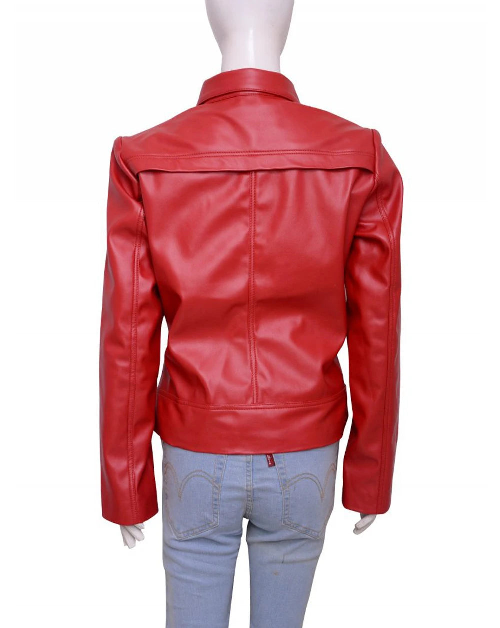 Once Upon a Time Jennifer Morrison Red Real Leather Jacket
