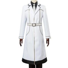 Tokyo Ghoul Ken Kaneki White Real Leather Trench Coat