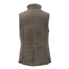 leather gilet women's