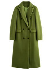 women's green wool coat